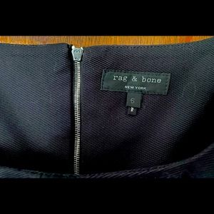 Rag and Bone black sleeveless dress. Metal zip up the back.